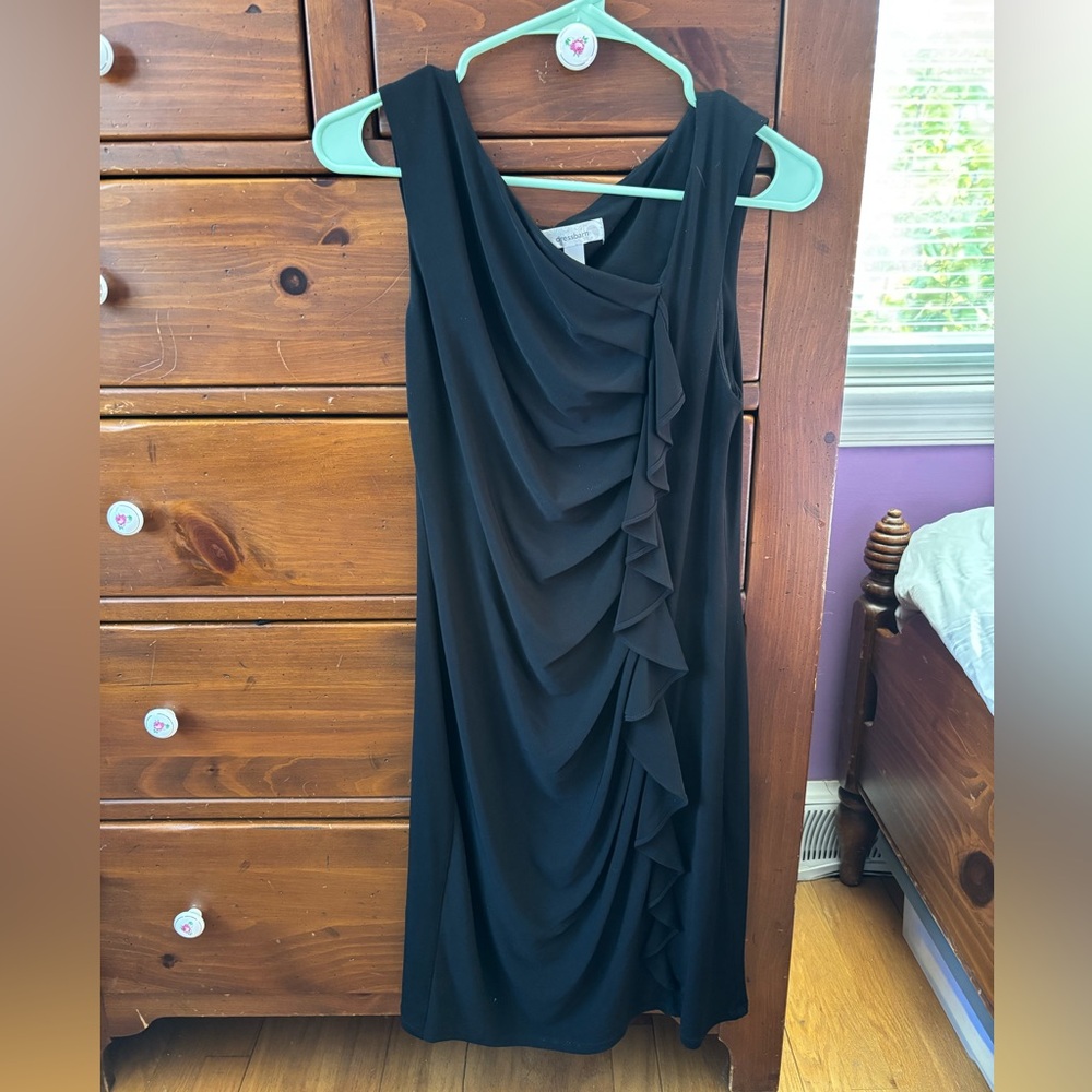 Dressbarn Elegant Black Sleeveless Dress, size 8
